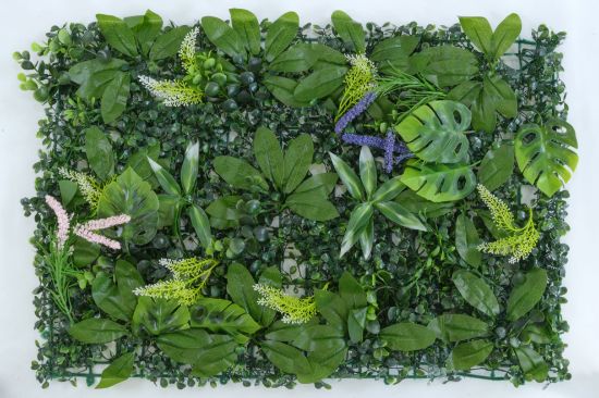 Immagine di PANNELLO DECORATIVO EFFETTO PIANTE BOSCO MONSTERA FIORI BIANCHI LAVANDA 