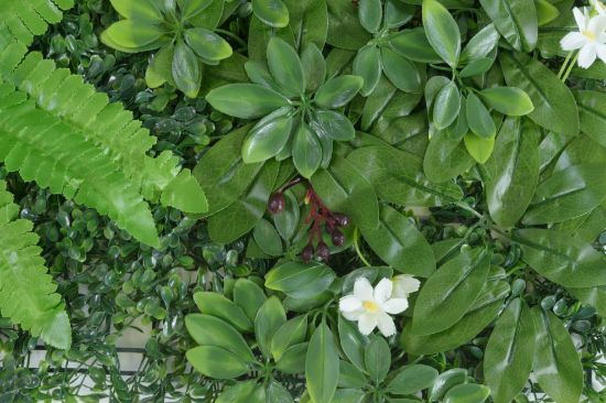 Immagine di PANNELLO DECORATIVO EFFETTO BIANTE BOSCO FIORI BIANCHI E BACCHE 